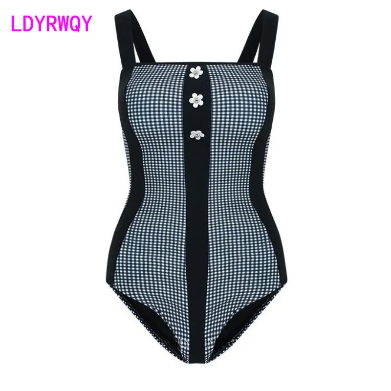 Korean Bikini 2023 Fashion Women's One-piece swimsuit Slim Sexy Hot Spring Swimsuit