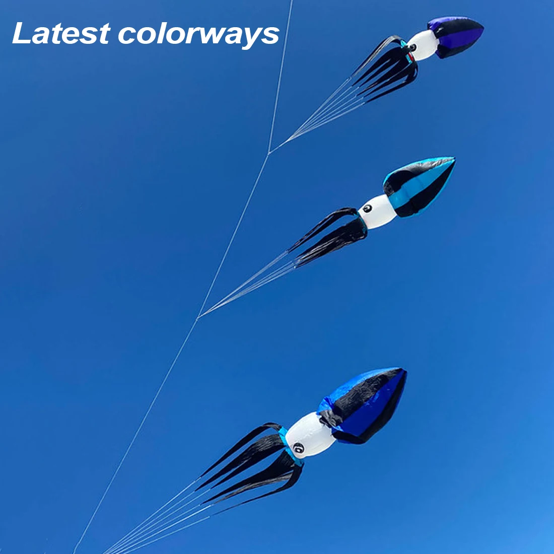 9KM 3m Squid Kite Line Laundry Pendant Soft Inflatable Show Kite for Kite Festival 30D Ripstop Nylon Fabric (Accept wholesale) 6