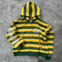 Y2K Street Kid Zip Up Hoodie Stripe Rivet Embroidery Pattern Sweatshirt New Men Hip Hop Fashion Streetwear Unisex Boxy Clothing - Image 2