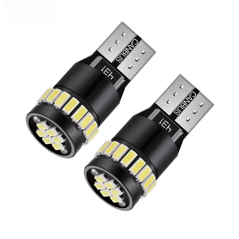 

OBOLED 8/10PCS W5W T10 Led Light 168 194 Car Bulb Canbus Error Free Dome Reading Side Wedge Lamp 12V White Amber Red 3014 24SMD