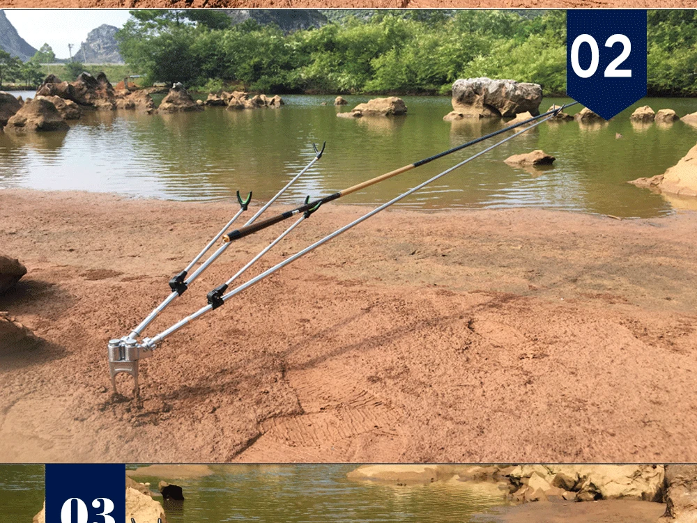 Ground Fishing Rod Stand Bracket Adjustable Chair Box Fish Rods