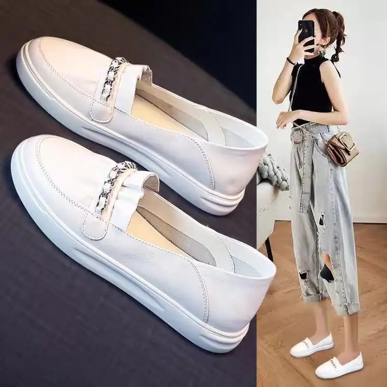 

2023 New Shallow Mouth Thick Heel Women's Square Toe Doudou Shoes N One Step Women's Single Shoe Casual Versatile