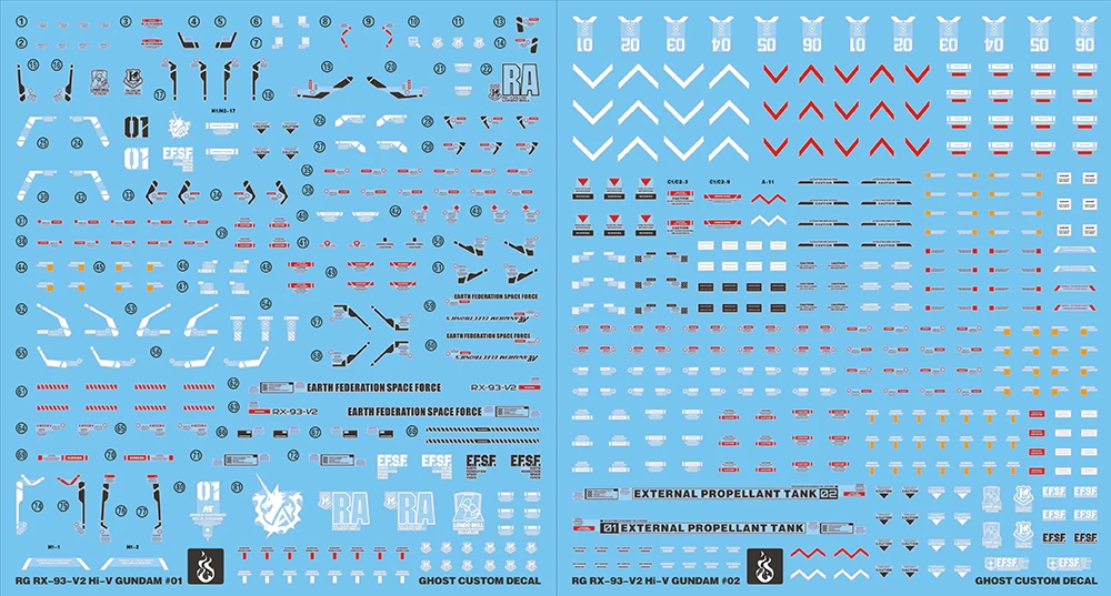

Fluorescent Sticker Water Patch GHOST RG Manatee Hi-v Amro Counterattacks Xia Ya Model Gunpla Plastic Toys