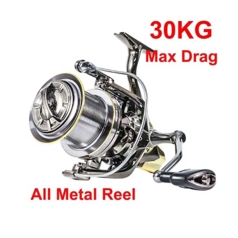 

VX All Metal Fishing Reel 30KGs Powerful Drag Spinning Reel Aluminum Spool 10+1 Ball Bearings Long Baitcasting Reel Saltwater