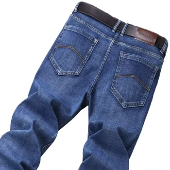 WTHINLEE New Casual Jeans Men's Fashion Business Straight Denim Trousers Blue Gray Brand Clothing Classic Stretch Work Pants 1