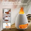 Fashionable 3D Flame Cold Mist Air Humidifier Ultrasonic Salt Stone Night Light Bedroom Sleep Aid Essential Oil DiffuserDiffuser 1
