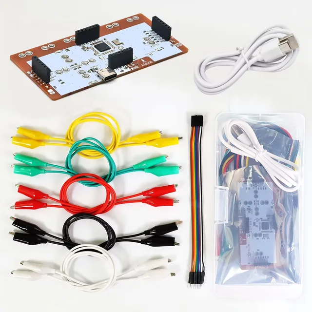 KEYESTUDIO Alligator Clip Starter Kit &Alligator cable For Arduino Makes Stem Education Fun +Type-C USB+ Board EDU P Kit