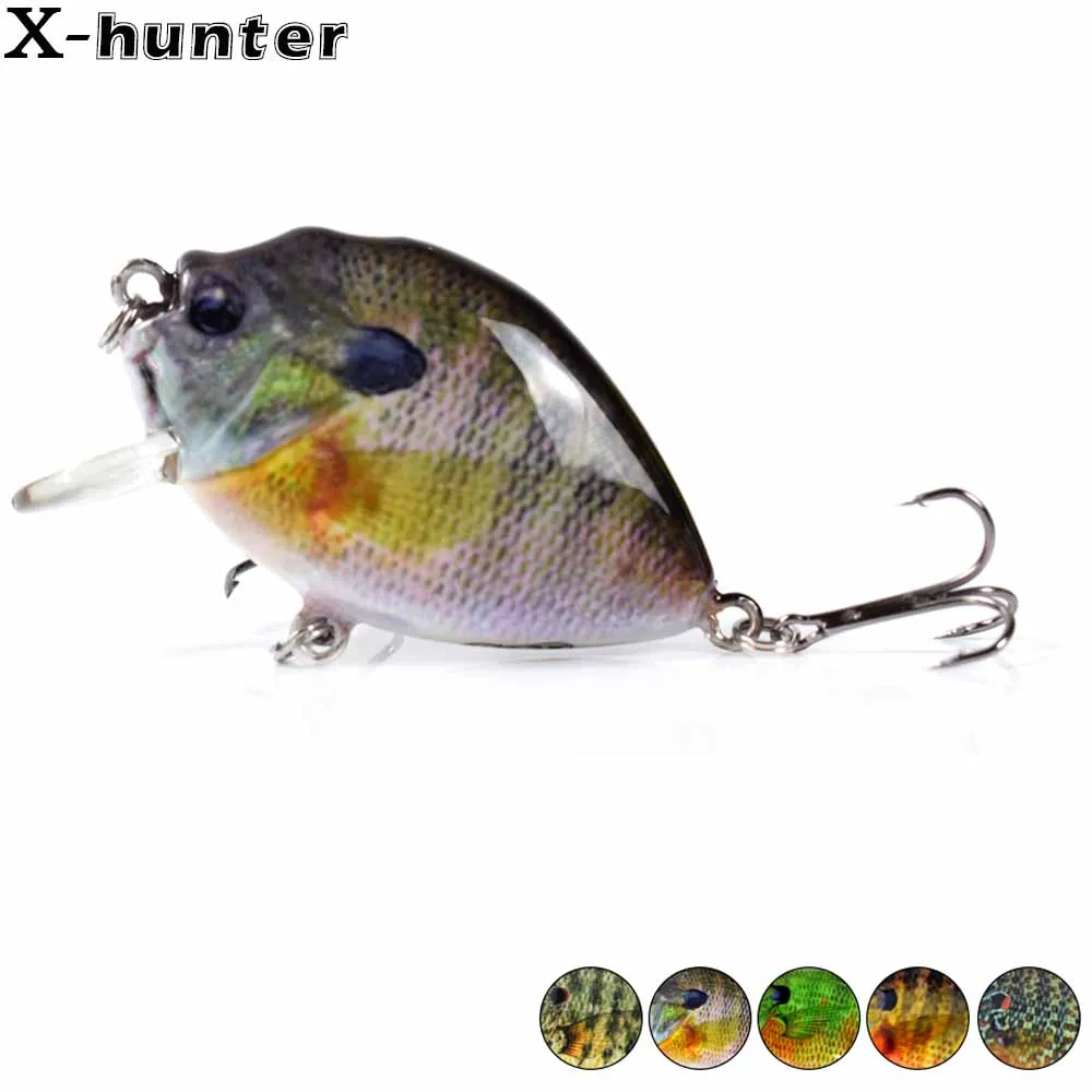 2.36Inch 14.5G Artificial Wobble Fishing Tackle Hard Plastic Sinking  Crankbait Fishing Lure for Bass Pike Perch Bluegill Fishing