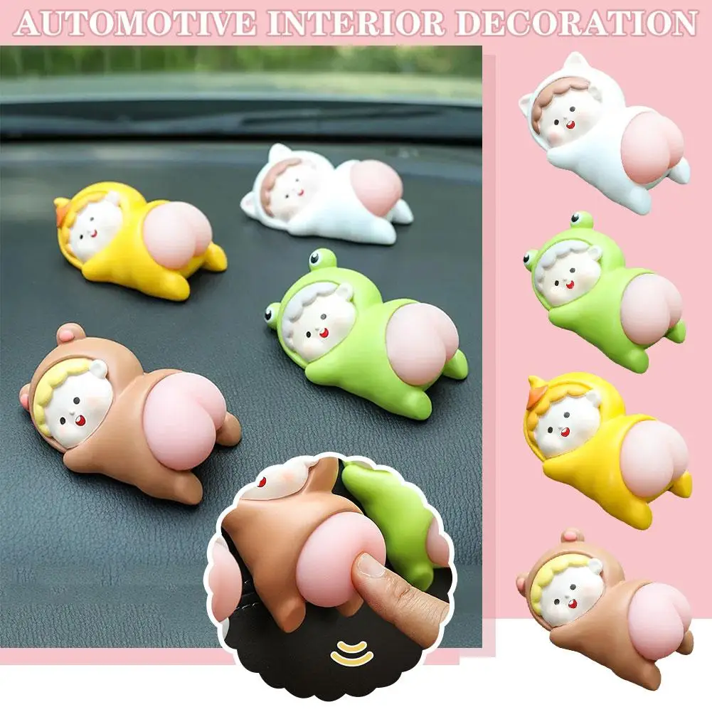 

Car Decorations Cute cartoon Ornaments Doll Toys Car Center Console Ornaments Unique Gifts Girls Car Interior Accessories