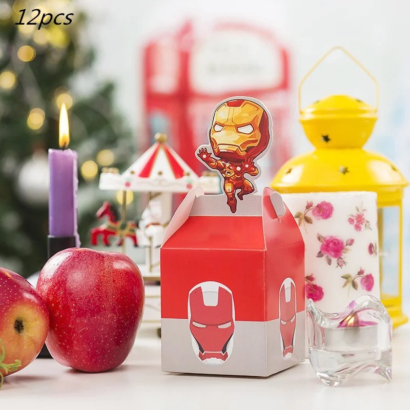 thumbnail image 1 of Adornos para tartas con diseño de superhéroes de Disney, Iron Man, Los Vengadores, pancarta en espiral, globos de látex para decoración de fiestas de cumpleaños infantiles, 1 of 5