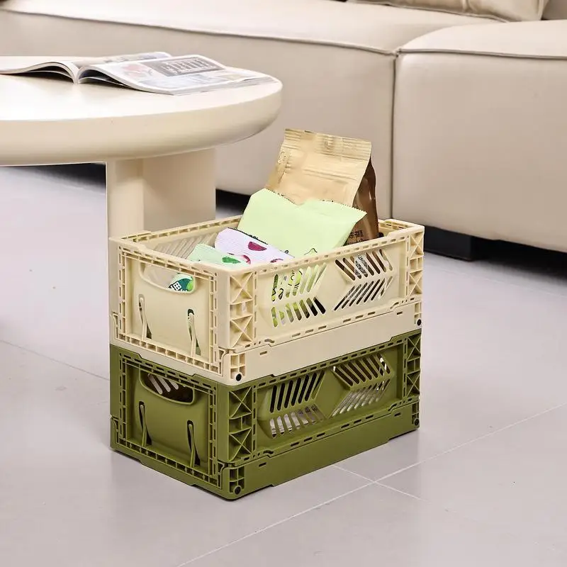 

Креативные складные ящики для хранения, складной ящик-органайзер объемом 5 л, складной Штабелируемый контейнер, корзина, уличный органайзер для хранения