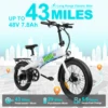 500W engine adult folding electric bicycle, 20 inch tires 48v7.8ah, 20 miles/hour 43 miles range, folding mini city riding elect 1