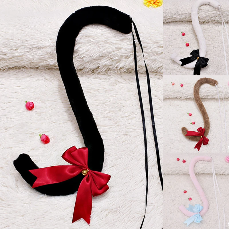 Cute Cosplay Cats Tail Kitten Tail Show Anime Cat Ears Maid Anime Accessories Halloween Party Costume Props хвост кошки косплей