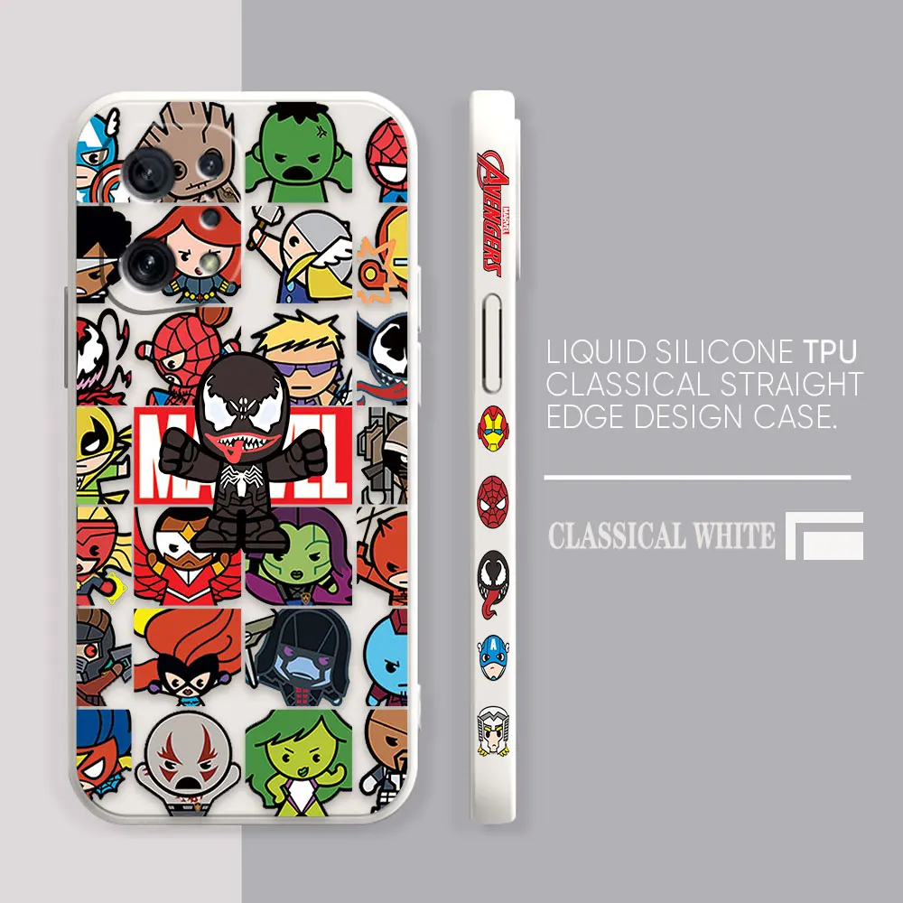 thumbnail image 1 of Case For OPPO FIND X6 X3 REALME X7 X50 RENO 2 4Z 4 6 Lite 5Z 5F 4G 5G PRO Liquid Silicone Case Marvel Cartoon Venom Deadpool, 1 of 5