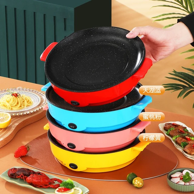 Electric Frying Pan Skillet Oven Portable Non-Sticky Grill Fry Baking  Multifunction Roast Pot Cooker Steak Barbecue Kitchen Tool - AliExpress