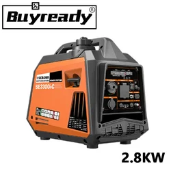 220V 2.8KW 145CC Manual Gasoline Generator Variable Frequency Portable Household Silent RV Outdoor Camping Charging