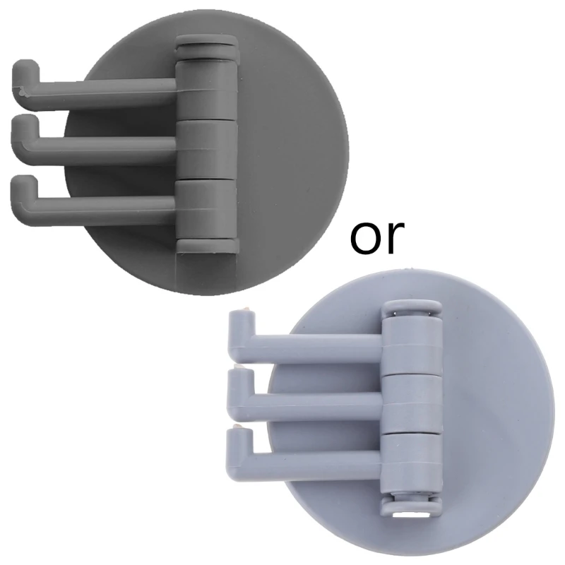 

Kitchen Self Adhesive Wall Mount Hook Multifunctional Rotatable 3 Storage Hanger 203C