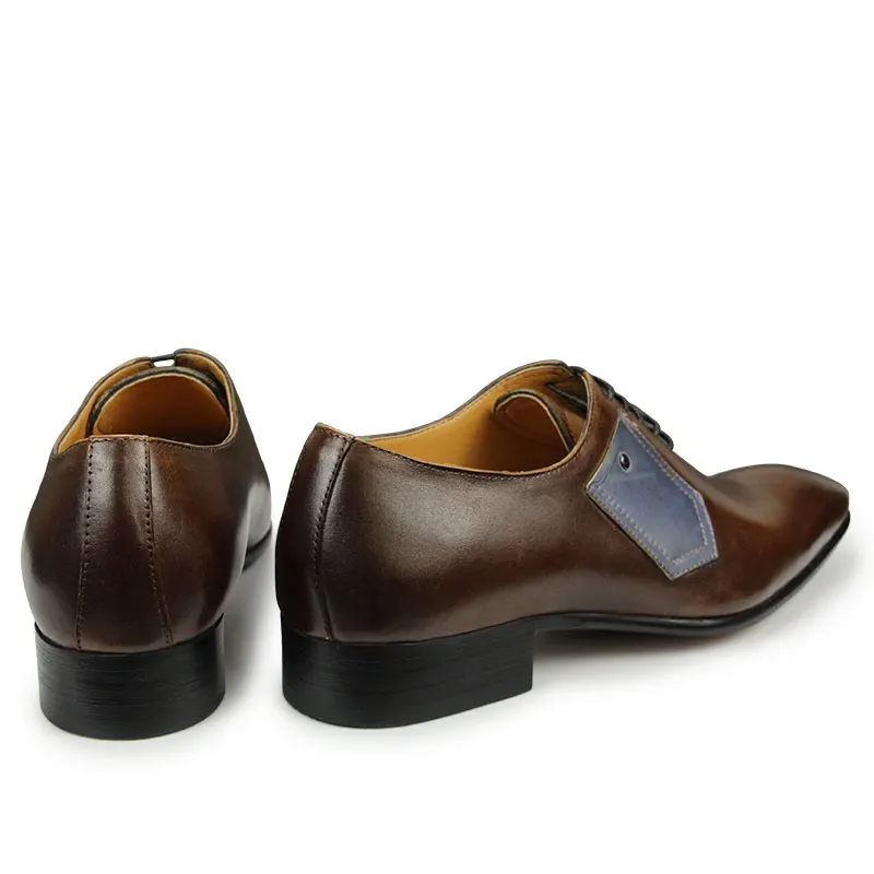 Fashion Stylish Men Shoes Genuine Leather Business  Oxford Casual Office Suit Footwear High Quality Black Brown Customized Color