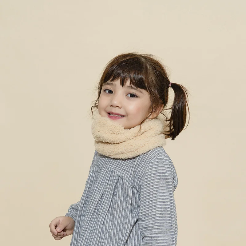 Velvet Girls Neck Scarf Toddler Winter Scarf Thick Warm Boys Baby Plush Collar Children Ring Baby Winter Accessories