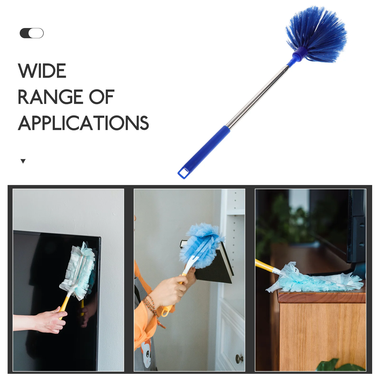 Description Picture 2 of itemLightweight Long Handle Spiderweb Cleaner Cobweb Brush for Home Car Office Ceiling Fan Dust Removal Spider Web Remover