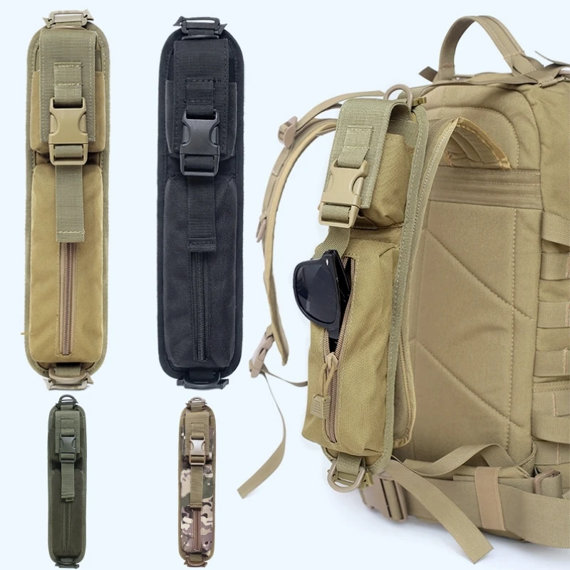 Mochila táctica con correa para el hombro, bolsa Molle para llaves, linterna, herramientas EDC, accesorios de caza y acampada al aire libre