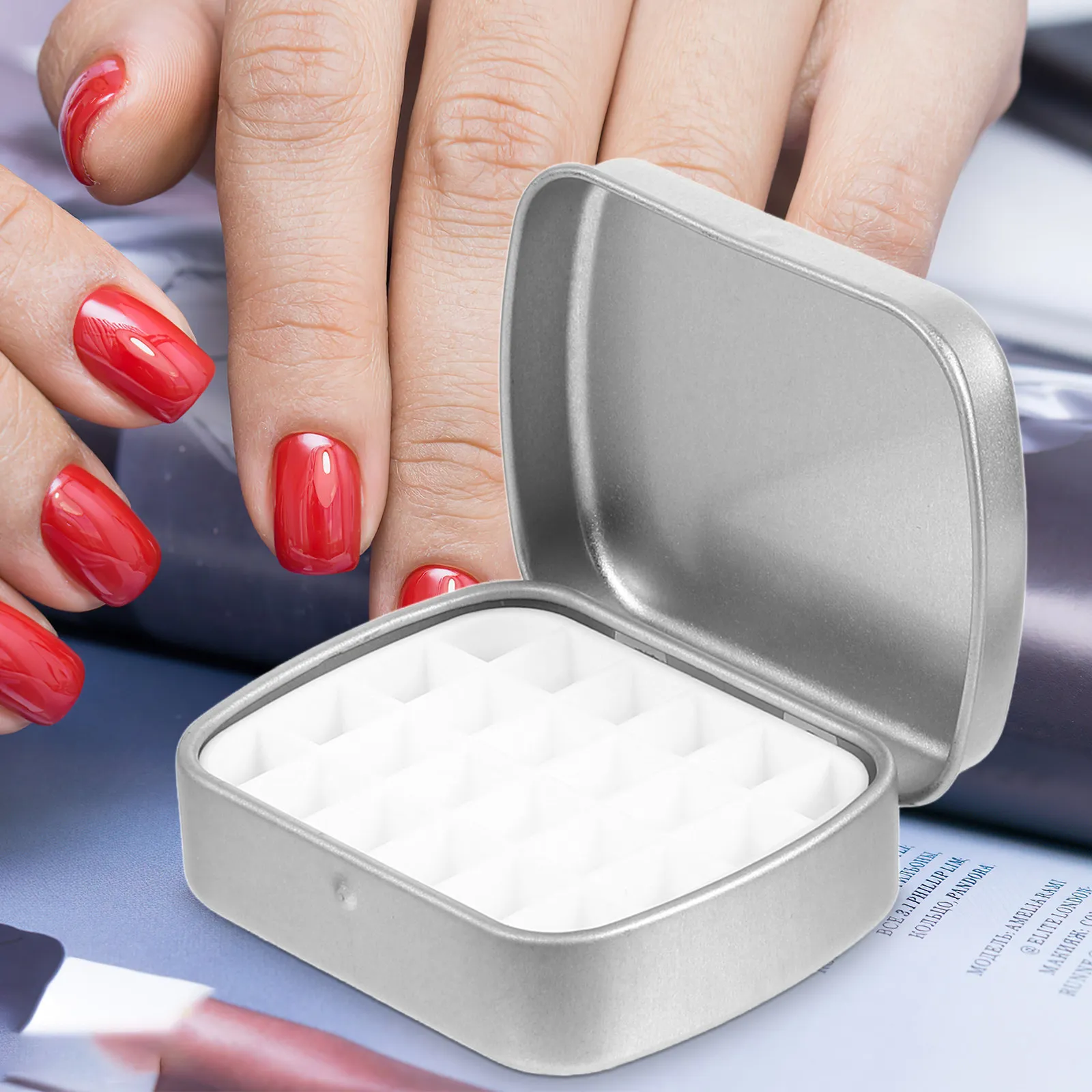 2Pcs 휴대용 수채화 팔레트 상자 빈 페인트 보관 케이스 24 칸 여행 야외 스케치 수채화 팔레트 상자