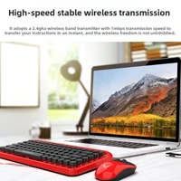 2.4G Wireless Keyboard Mouse Combo Retro Punk DOT Round Keycap Keyboard Ergonomic Design for Home Office For Laptops Desktops - Image 4