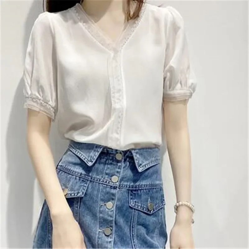 

T-shirts Women Clothes Y2k Tops Shirts for Women Vintage Women Clothing Fashion Casual Elegant Summer Streetwear Solid Tees