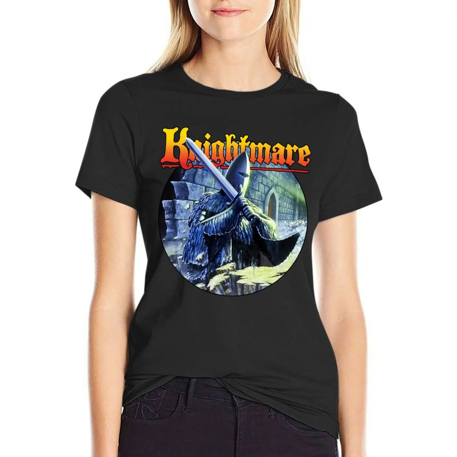 Knightmare - Fright Knight Classic T-Shirt Aesthetic clothing korean fashion animal print shirt for girls tops Women