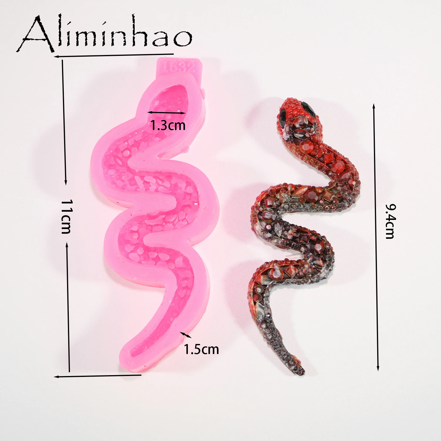 B0364 Silikons ch lange/Eidechse/Skorpion/Gecko Epoxidharz Silikon formen für die Schmuck herstellung DIY Handwerk/Schlüssel anhänger – Detail 2