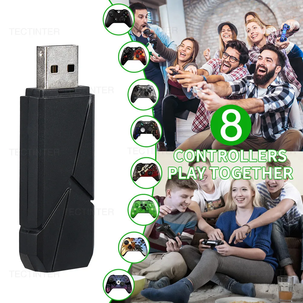 Xbox One /xbox one /S/X/Elite 시리즈용 USB 리시버 컨트롤러 어댑터 동글, PC Win 7/8/10 노트북 게임 액세서리