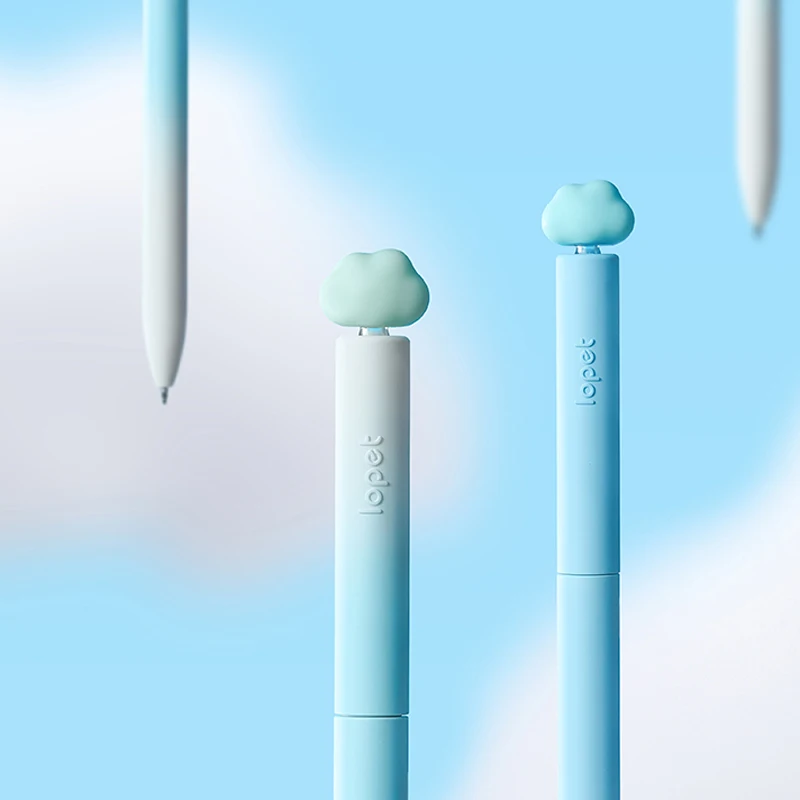 4 Pcs/Set Cute Clouds Design Gel Pens Creative Quick Dry 0.5mm Black Gel Ink Pen Pen for School Student Wrting Signature Pen