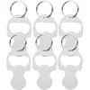 6pcs Shopping Trolley Token Shopping Cart Key Chain Convenient Bottle Opener Token Keychain Shopping Cart Token Metal Cart Coin 1