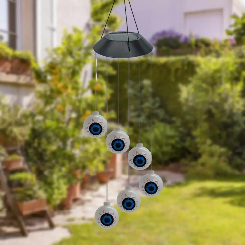 

Garden Solar Light Enchanting Solar-powered Eyeball Wind Chime Waterproof Led Haunted House Party Decoration Halloween