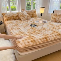 Queen Size Bedsheet Super Soft Bed Cover Home Warm Fitted Sheet Skin-friendly Mattress Covers sabanas para cama (No Pillowcase) 1