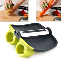 Fruit Peeler Stainless Blade Lemon Grapefruit Fruit Slicer Double Fingers Opener Cutter Quickly Stripping Kitchen Gadgets