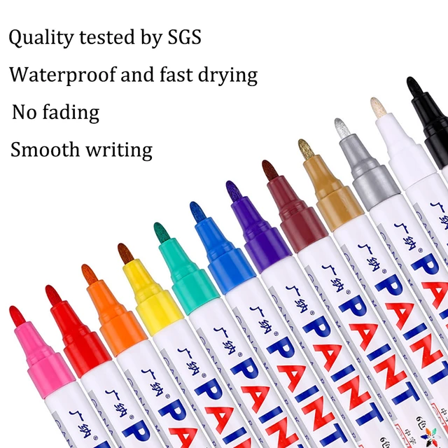 4Pcs Car Tire Paint Pen Anti Fade Marker Waterproof Quick Drying Car Tire  Paint Pen Accessories for Smooth Stone Metal Glass - AliExpress