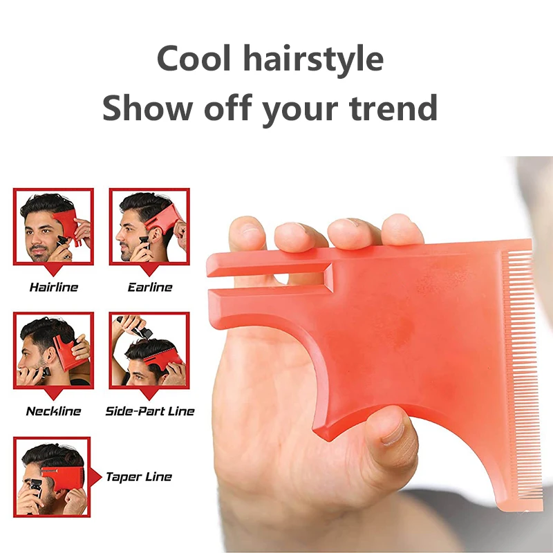 

Multi-Curve Hairline Template Stencil Haircut Tool Guide Hairdressing Style Ruler Compatible With Hair Clipper For Styling