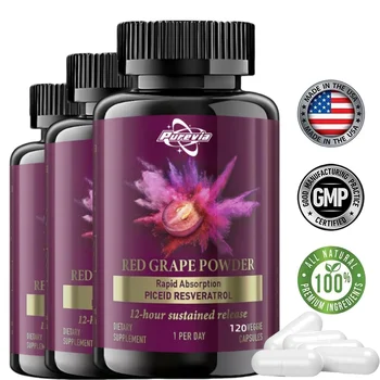 12-hour Long-lasting Piceid Resveratrol Supplement. Nitric Oxide Supplement. Supports Heart , Blood Flow, Oxygen Superfood