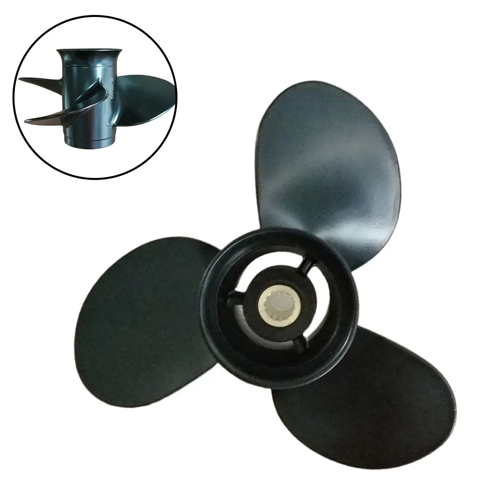 Aluminum Alloy Outboard Propeller 3 Blade Boat Propeller 9 1/4x9 9.9HP 15HP 18HP For Mercury 9.9-20HP Tohatsu Engine Accessories