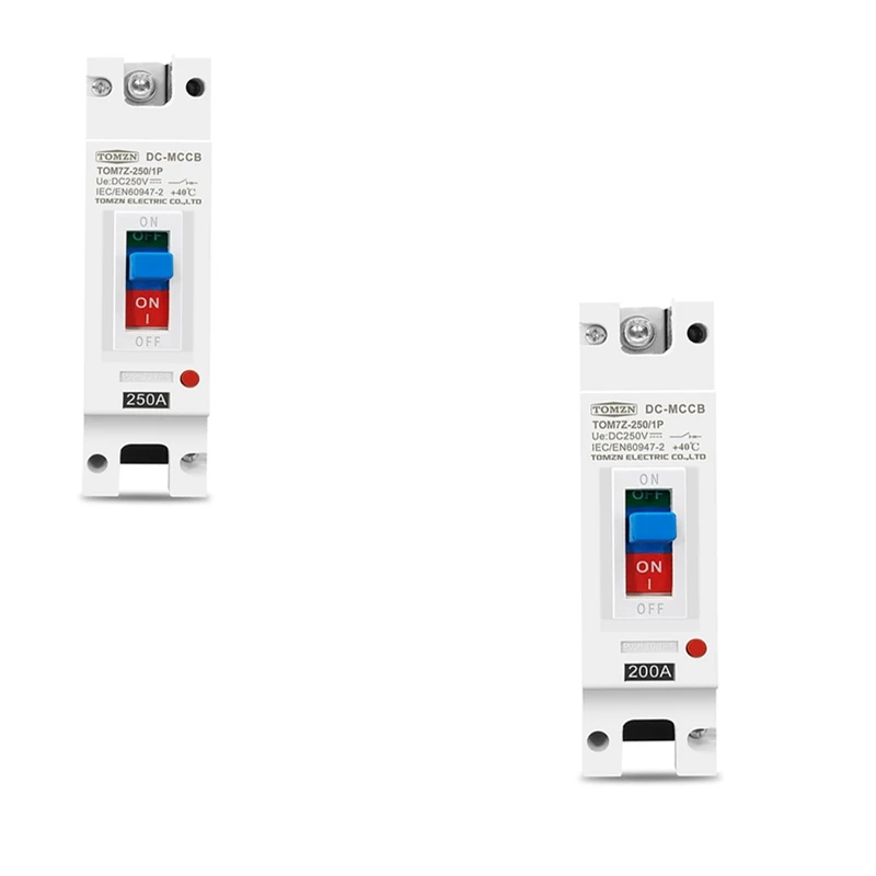 

TOMZN 1P DC 250 В DC, литая лампа для солнечных батарей, автоматический выключатель MCCB, защита переключателя от перегрузки для солнечных фотоэлектрических систем