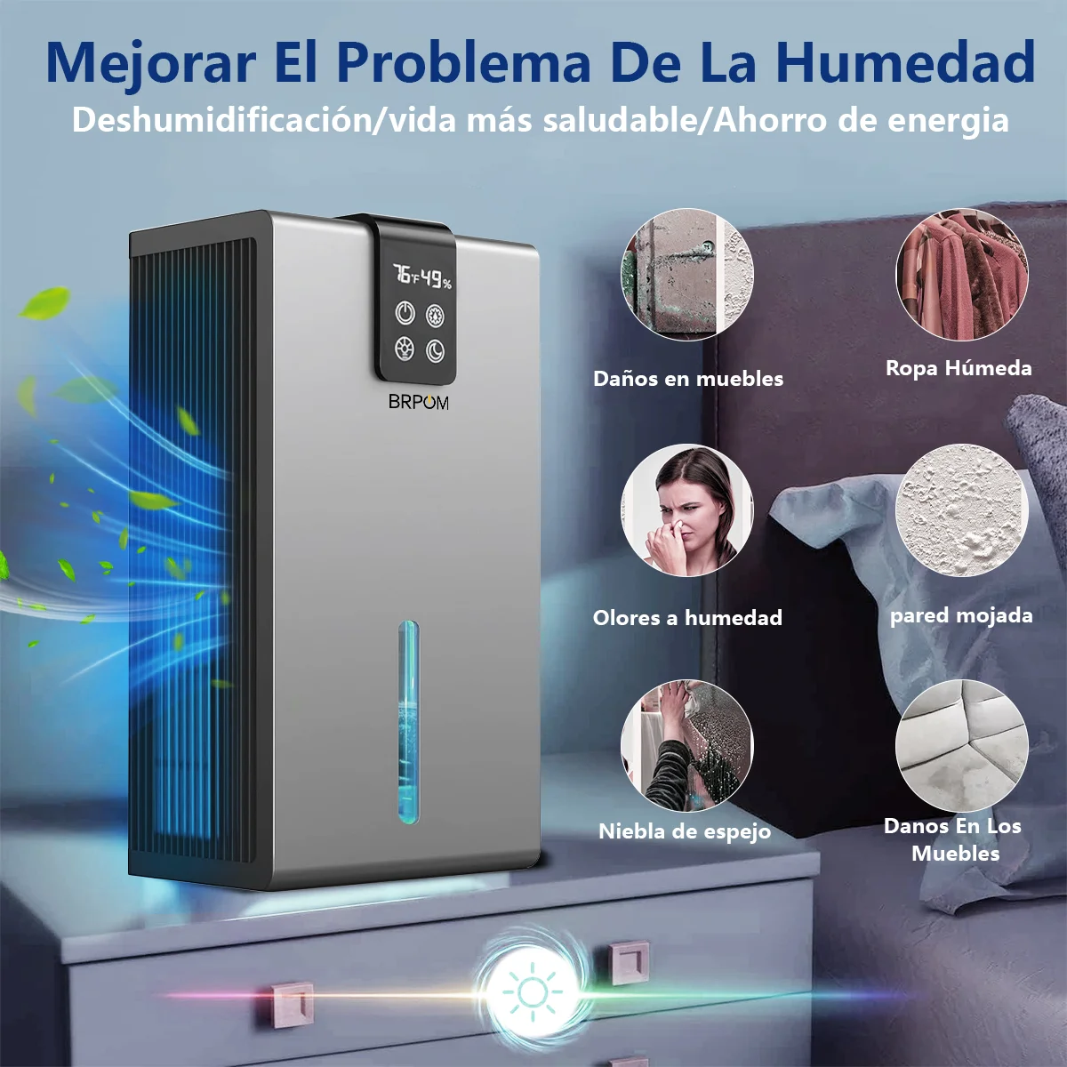 Compact Home Dehumidifier for Bathroom and RV