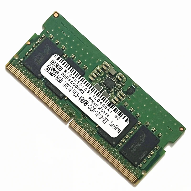 DDR5 SODIMM RAMs 8GB 4800MHz Laptop Memory DDR5 8GB 1RX16  PC5-4800B-SC0-1010-XT