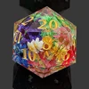 DND Transparent Sharp Edge Number Polyhedral Resin Dice D+D Dice Set For Dungeon and Dragon Pathfinder Role Playing Game(RPG)MTG 3