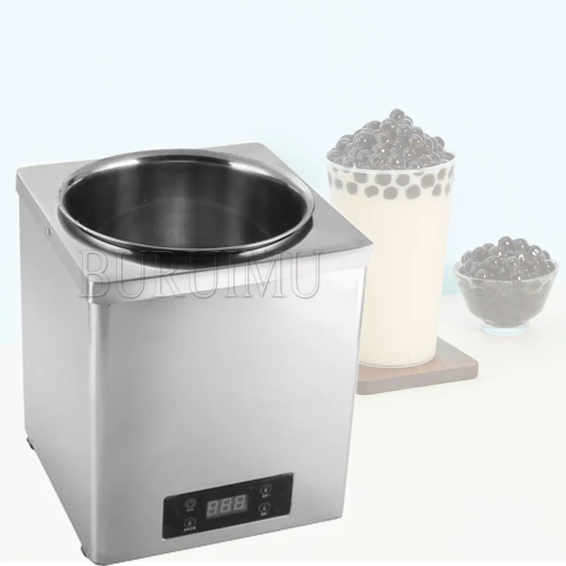 7L Pearl Pot Zucchero Di Canna Pearl Warmer Acciaio Inossidabile Riso Tapioca Sago Pentola Per Isolamento Termico