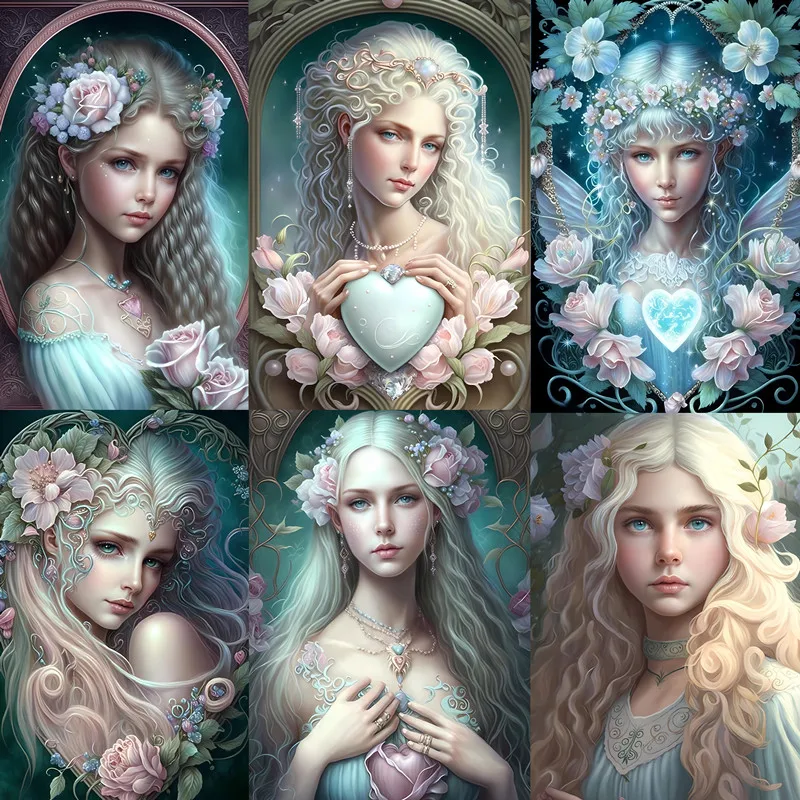 

9Pcs/Pack Flower Goddess Sticker DIY Craft Scrapbooking Album Junk Journal Decorative Stickers