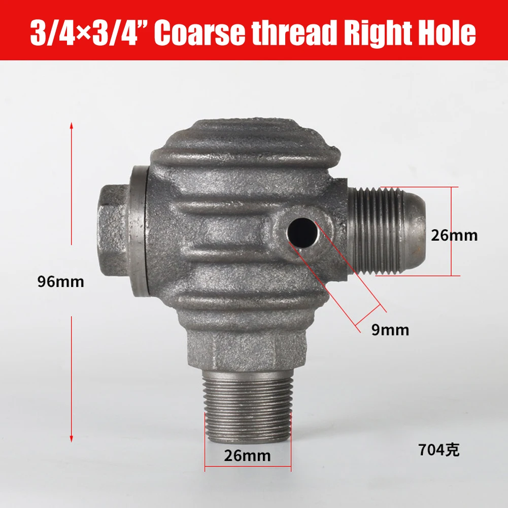 3 portas ferro fundido cobre macho Thread, bomba de ar, 1pc