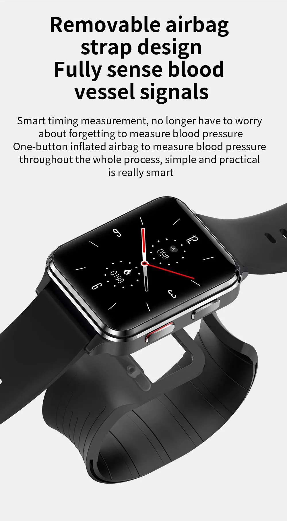 Smart Watch S6 Air Pump Accurate Blood Pressure Test Blood Oxygen Body Temperature Heart Rate Sleep Monitoring Sports Smartwatch