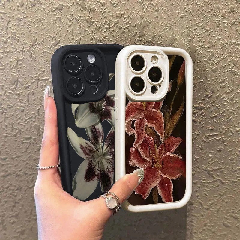 Retro Classic Oil Painting Flower Phone Case