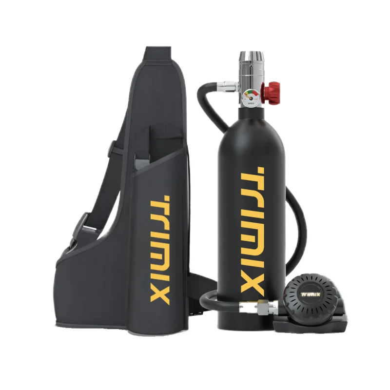 TRIMIX 1 Liter Mini Scuba Diving Lung Tank, Breath 15 Minutes Air Cylinder Snorkeling TSA Approved Travel